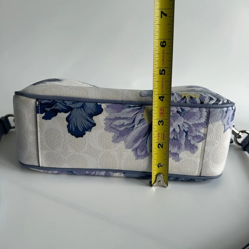 Coach Jes Crossbody Kaffe Fassett Floral Signature Canvas Leather Bag Excellent